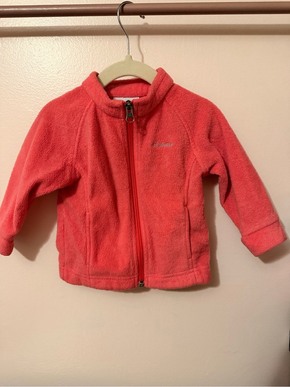 Columbia Kids Coral Pink Fleece Jacket - Zip Front